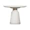Armen Living Pinni White Concrete Round Dining Table with Bronze Painted Accent LCSPDIWH - alternate 1